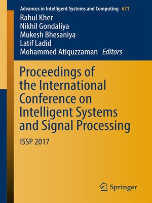 cover image of Proceedings of the International Conference on Intelligent Systems and Signal Processing